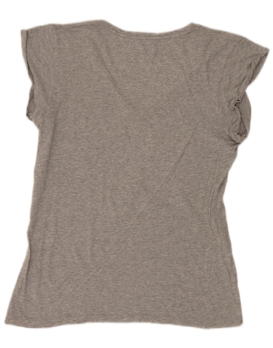 Diesel Dame Grafisk T-Shirt Top UK 16 Stor Grå
