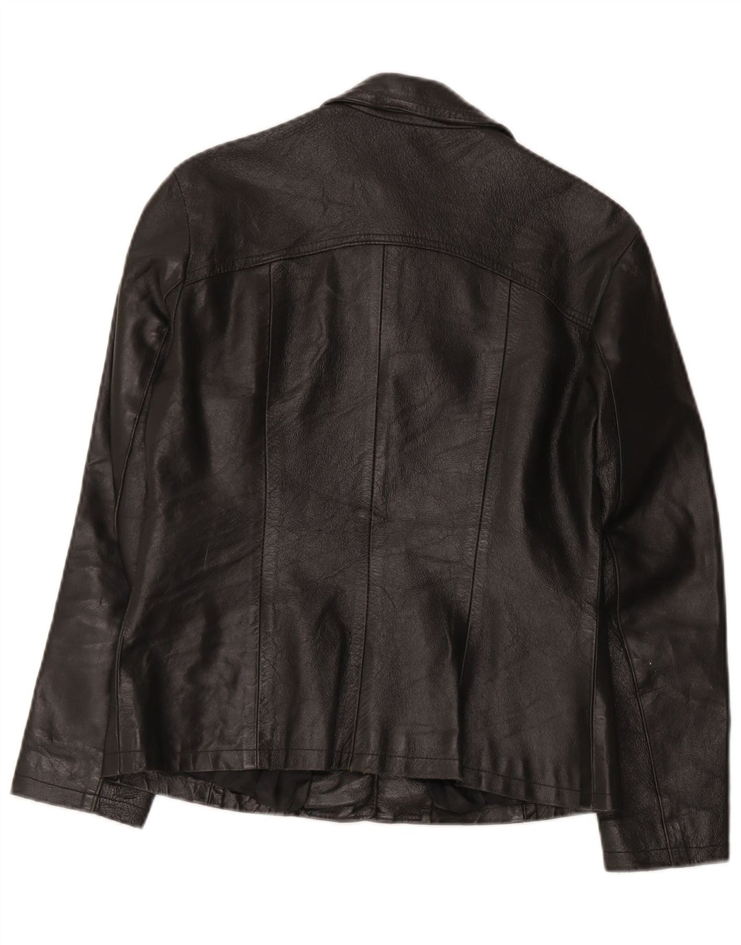 Vintage læderjakke til kvinder UK 12 Medium Black