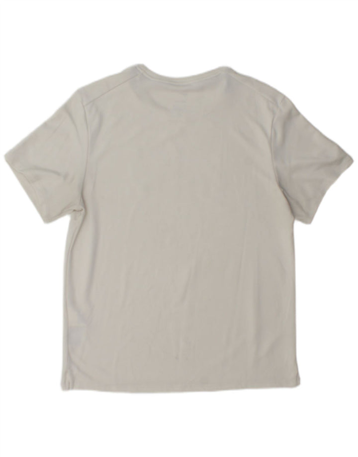 Nike Herre Dri Fit grafisk T-shirt top lille hvid polyester