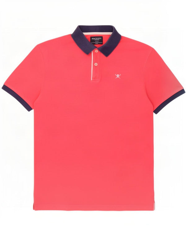 Hackett Herre Slim Fit Polo Shirt Medium Pink Bomuld