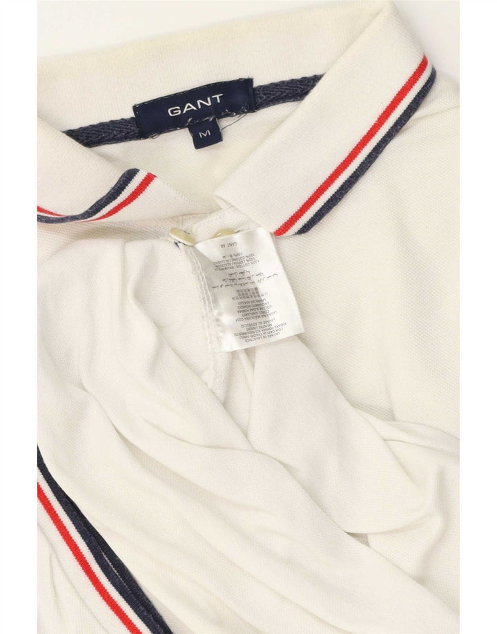 Gant herre poloshirt Medium hvid stribet bomuld