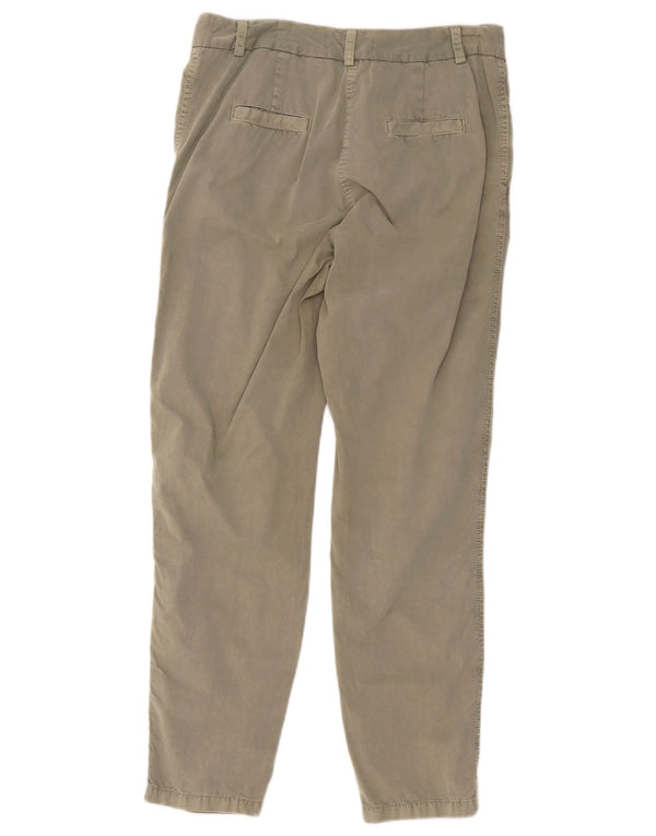 Marks & Spencer Dame Slim Chino Bukser UK 10 Small W30 L27 Khaki Bomuld