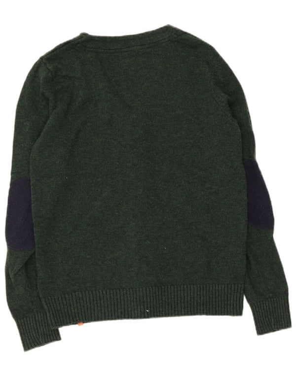 Jack & Jones Herre cardigan sweater Medium Grøn lammeuld