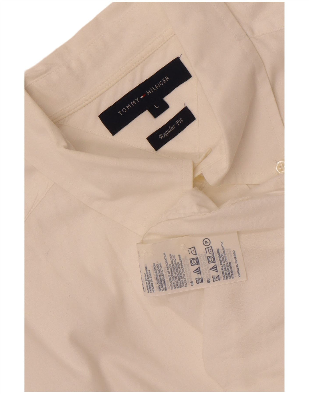 Tommy Hilfiger Herre Regular Fit skjorte Stor hvid bomuld