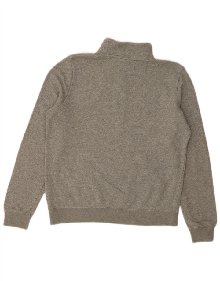 Nike Dame Oversized Zip Neck Sweatshirt Jumper UK 10 Small Grey Flecked