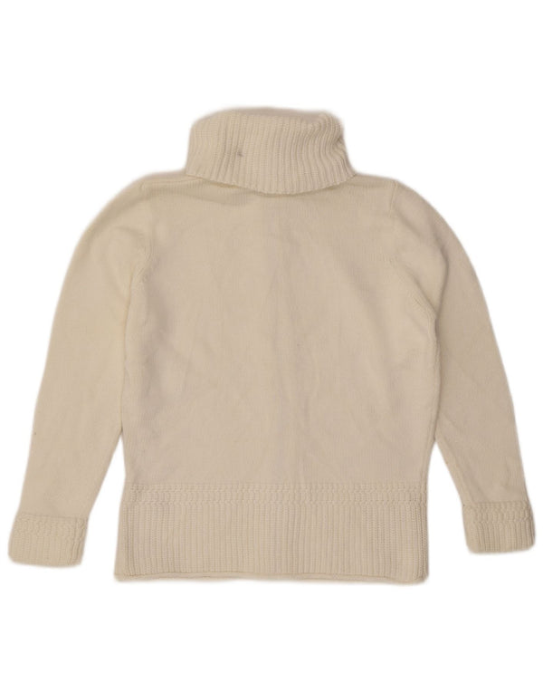 Marks & Spencer dame cardigan sweater med lynlås UK 16 Stor hvid bomuld