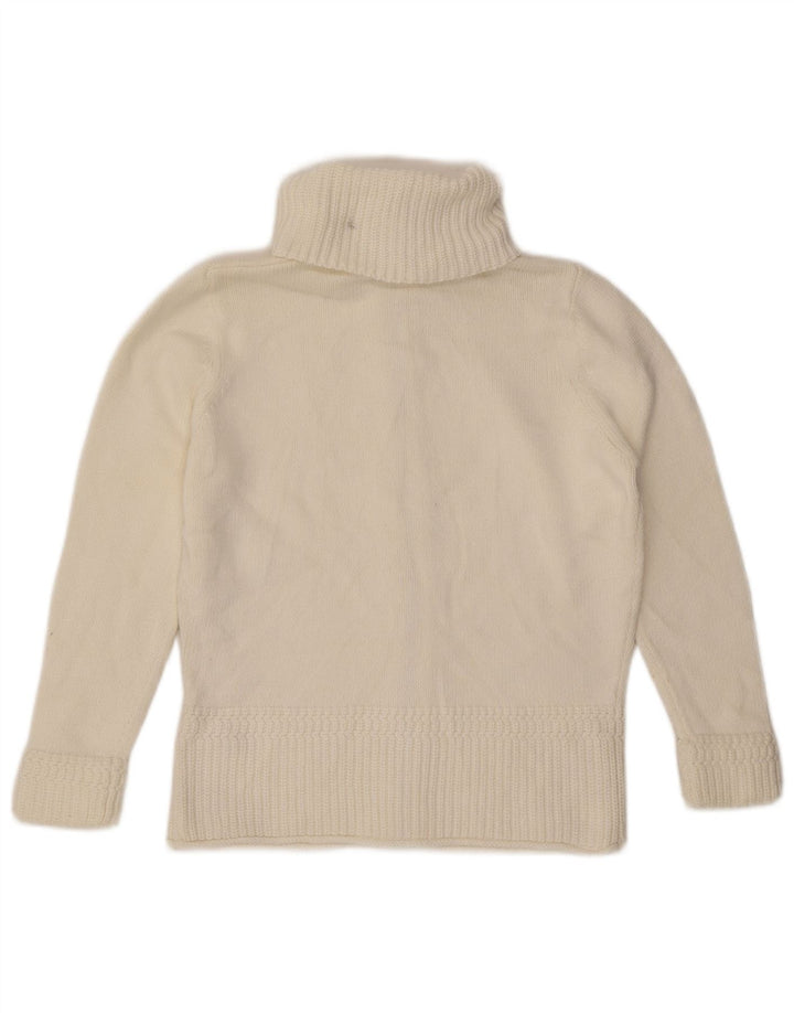 Marks & Spencer dame cardigan sweater med lynlås UK 16 Stor hvid bomuld