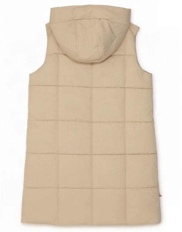 Marks & Spencer Girls Longline Polstret Gilet med hætte 11-12 år Off White
