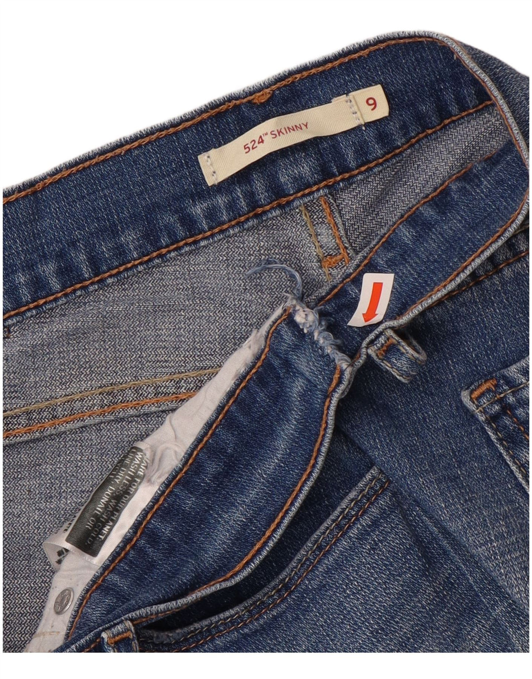 Levi's Dame 524 Skinny Jeans US 9 Medium W30 L28 Blå