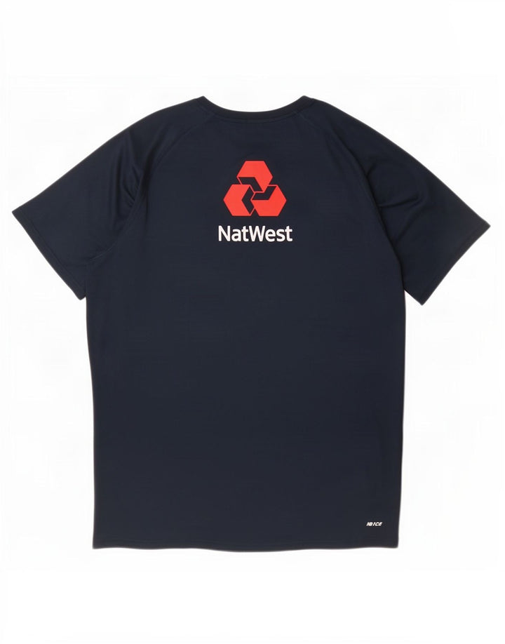 New Balance Herre grafisk T-shirt top XL marineblå polyester