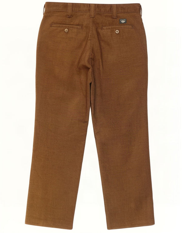 Dockers Lige fløjlsbukser til mænd W33 L29 Khaki Polyester