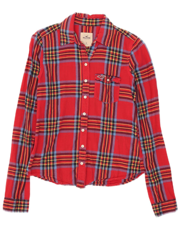 Hollister dameskjorte UK 6 XS rød ternet