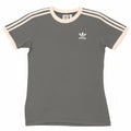 ADIDAS Womens T-Shirt Top UK 8 Small Grey Cotton