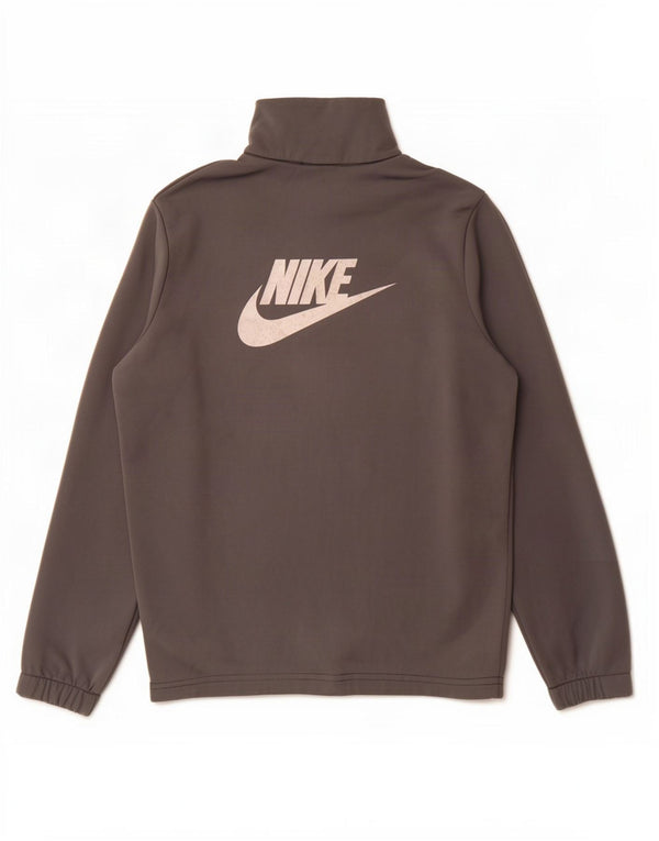 Nike piger grafisk træningsdragt topjakke 8-9 år lille grå farveblok