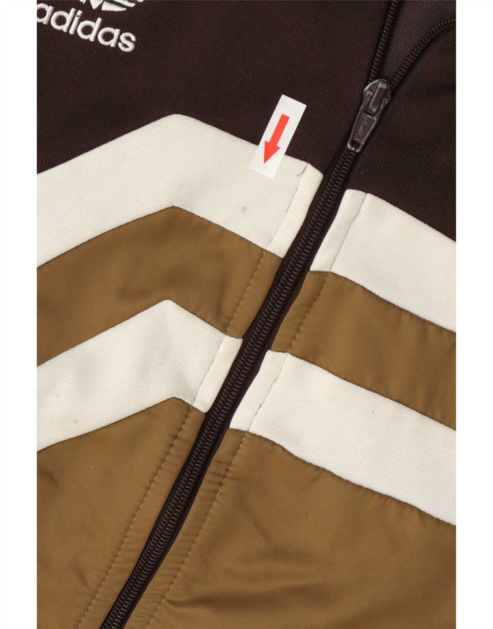 Adidas Træningsdragt til mænd Topjakke Stor Brun Colourblock Bomuld