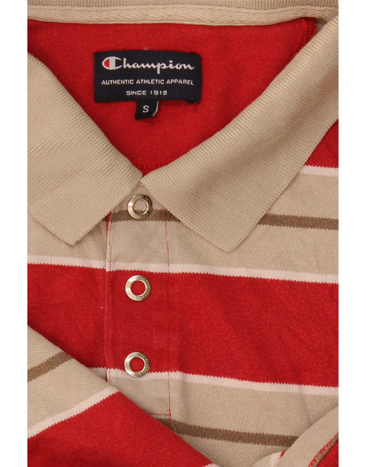 Champion herre polo shirt lille rød stribet