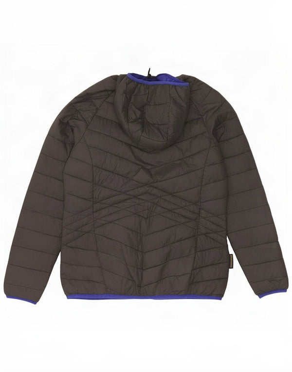 Mountain Warehouse Dame Hætte Polstret Jakke UK 16 Stor Grå Nylon