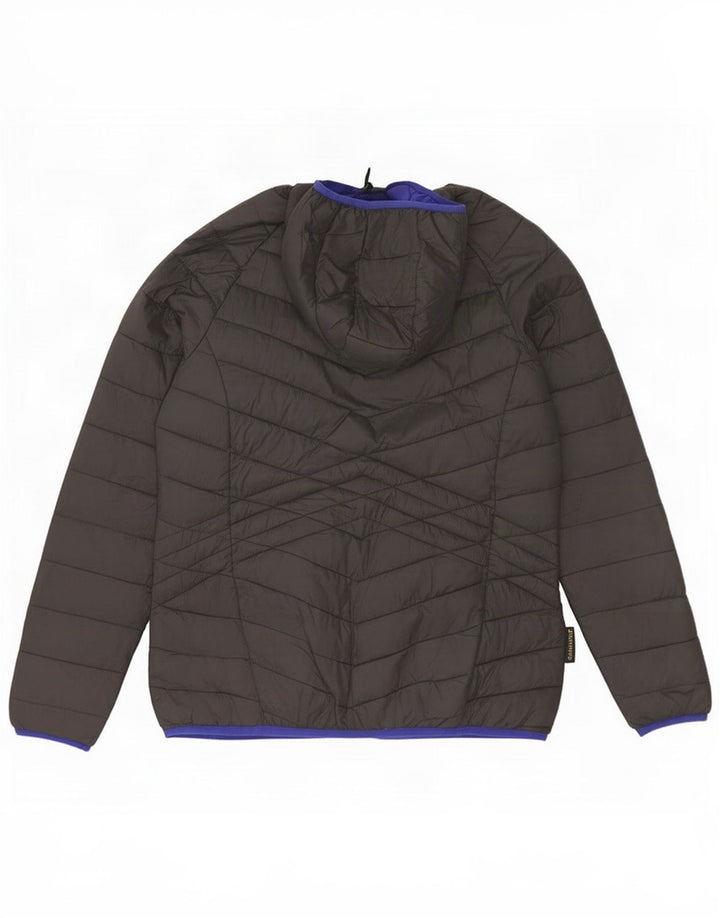 Mountain Warehouse Dame Hætte Polstret Jakke UK 16 Stor Grå Nylon