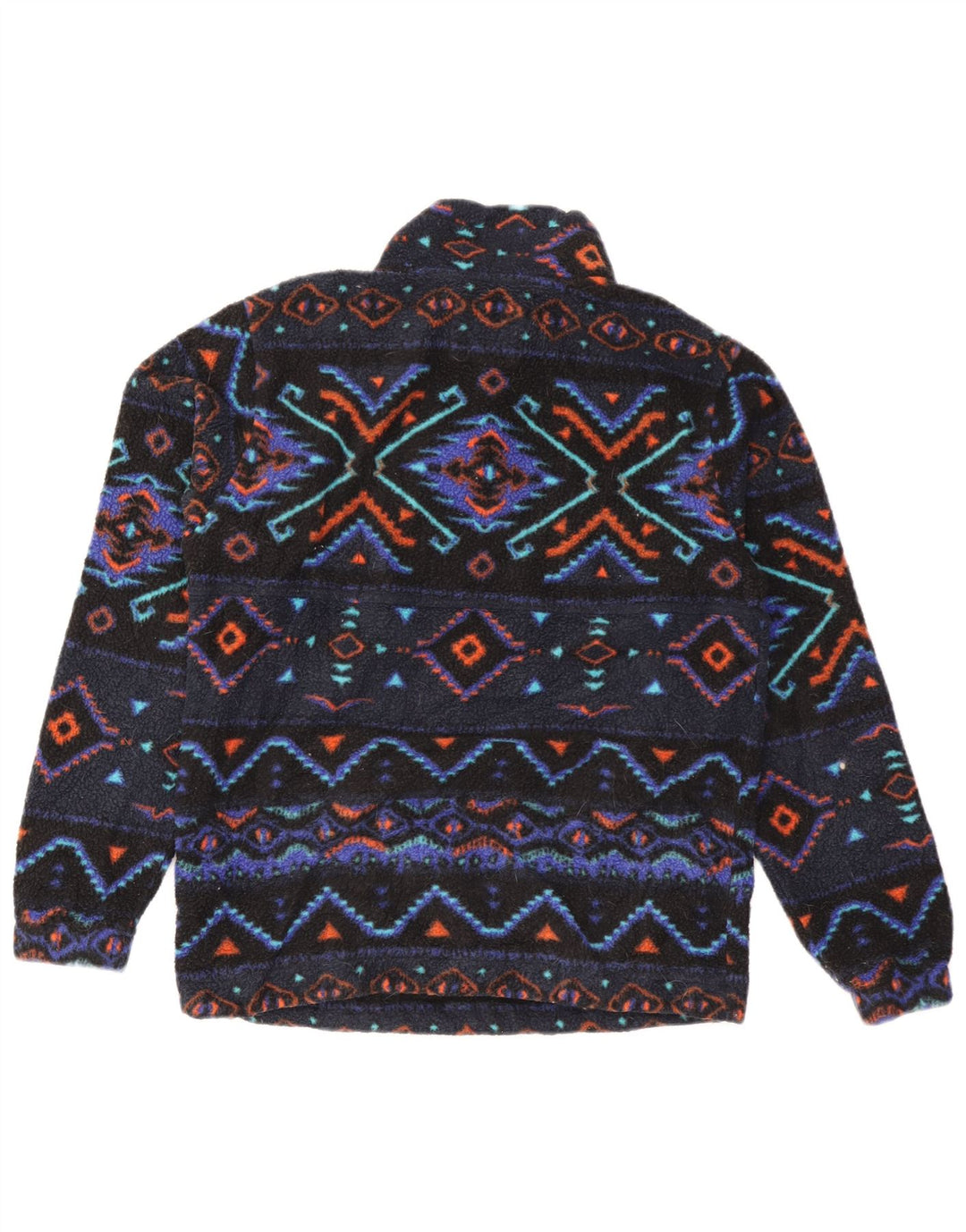 Billabong Herre lynlås hals Fleece Jumper lille marineblå Fair Isle Polyester