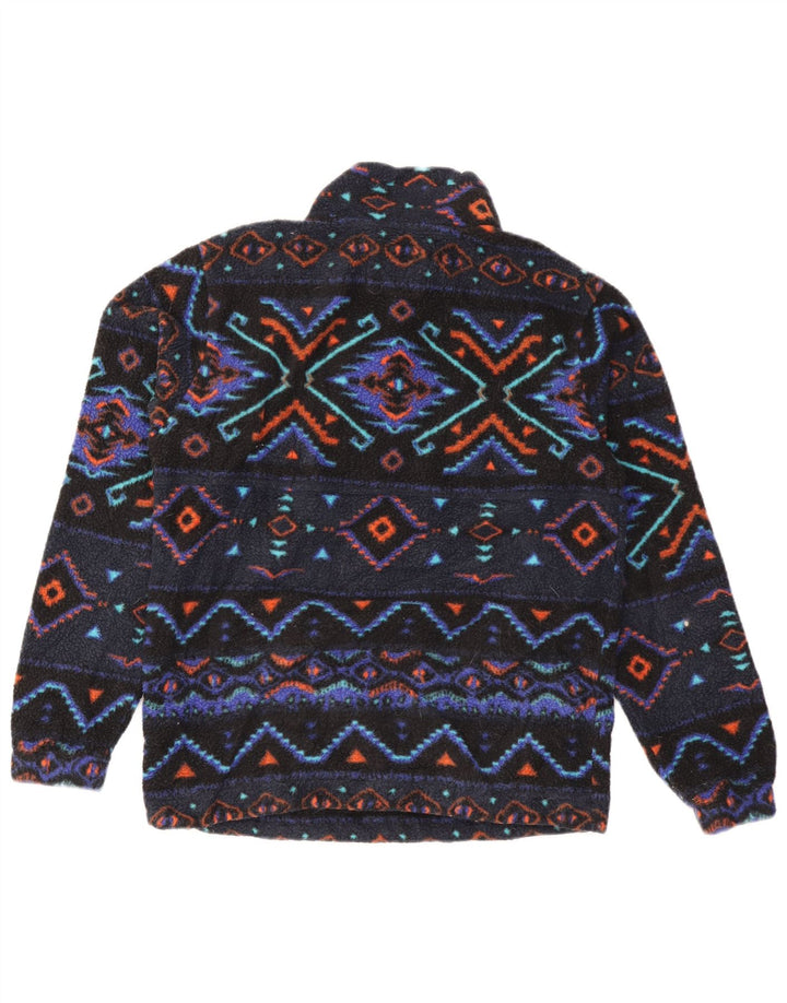 Billabong Herre lynlås hals Fleece Jumper lille marineblå Fair Isle Polyester