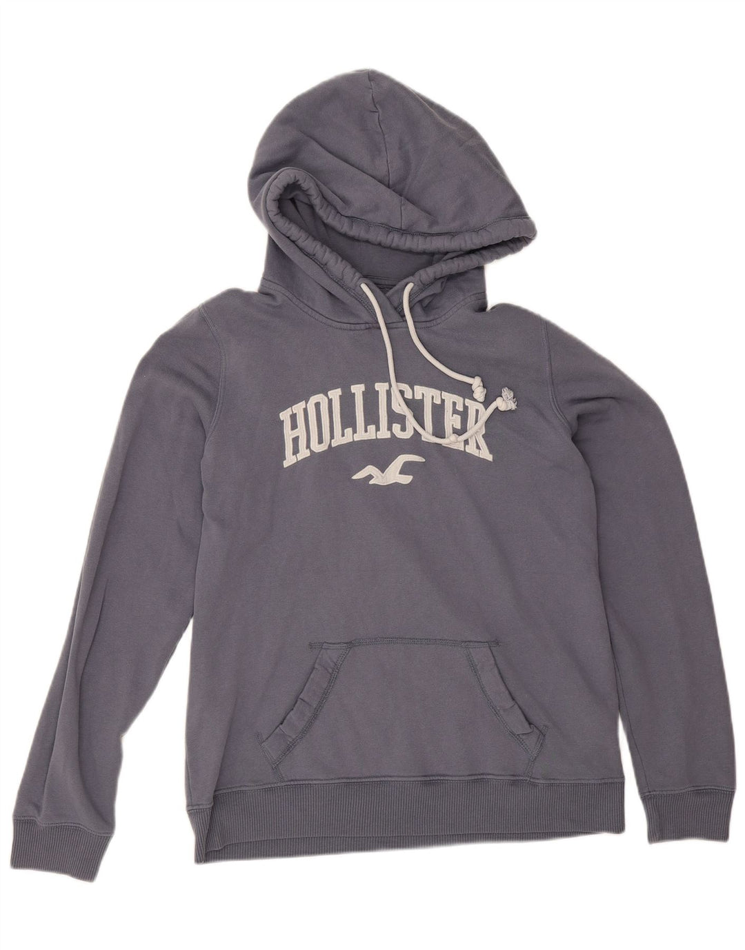 Hollister Grafisk hættetrøje til mænd mellemgrå bomuld