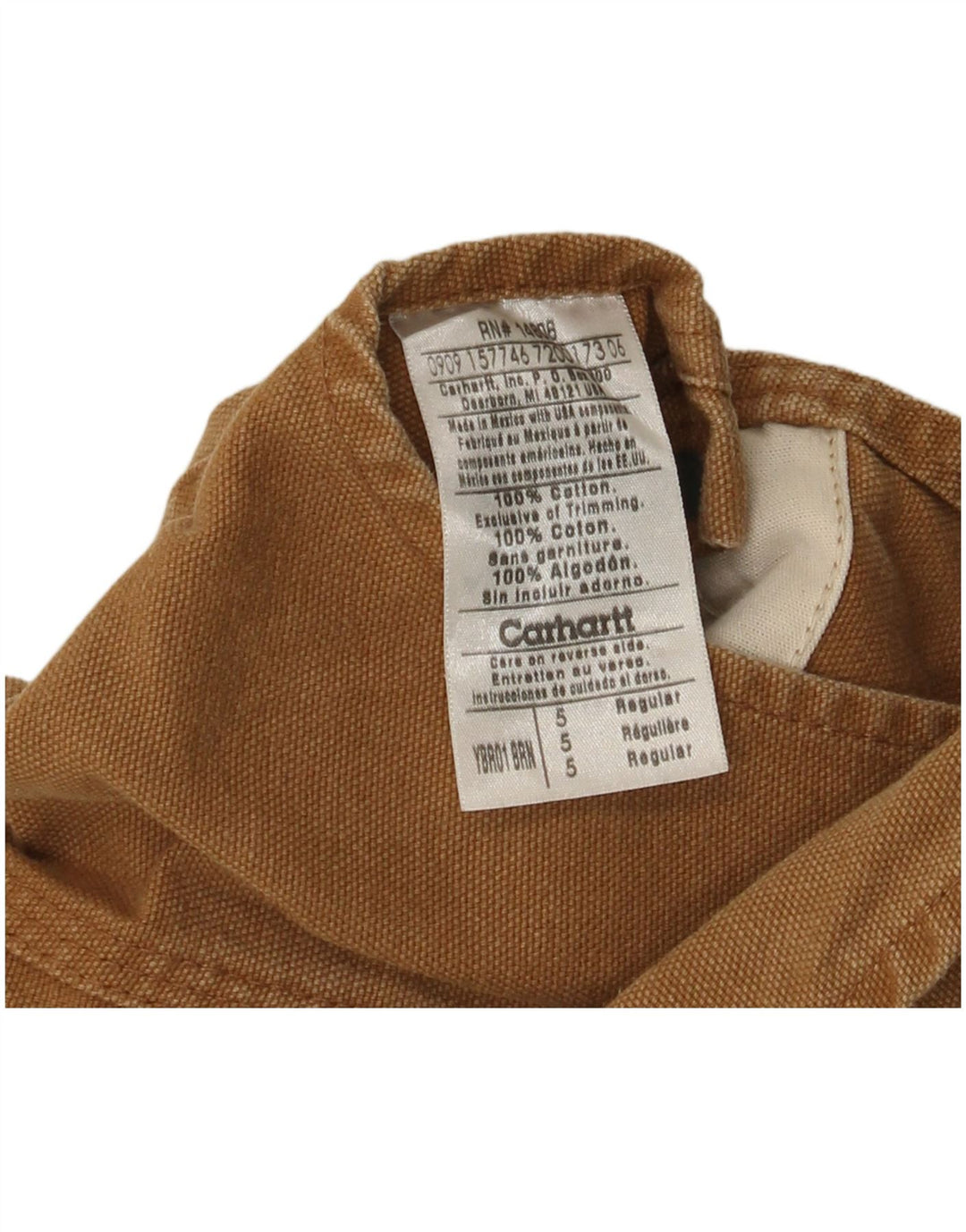 CARHARTT Drenge Dungarees Bukser 4-5 år W24 L16 Beige Bomuld