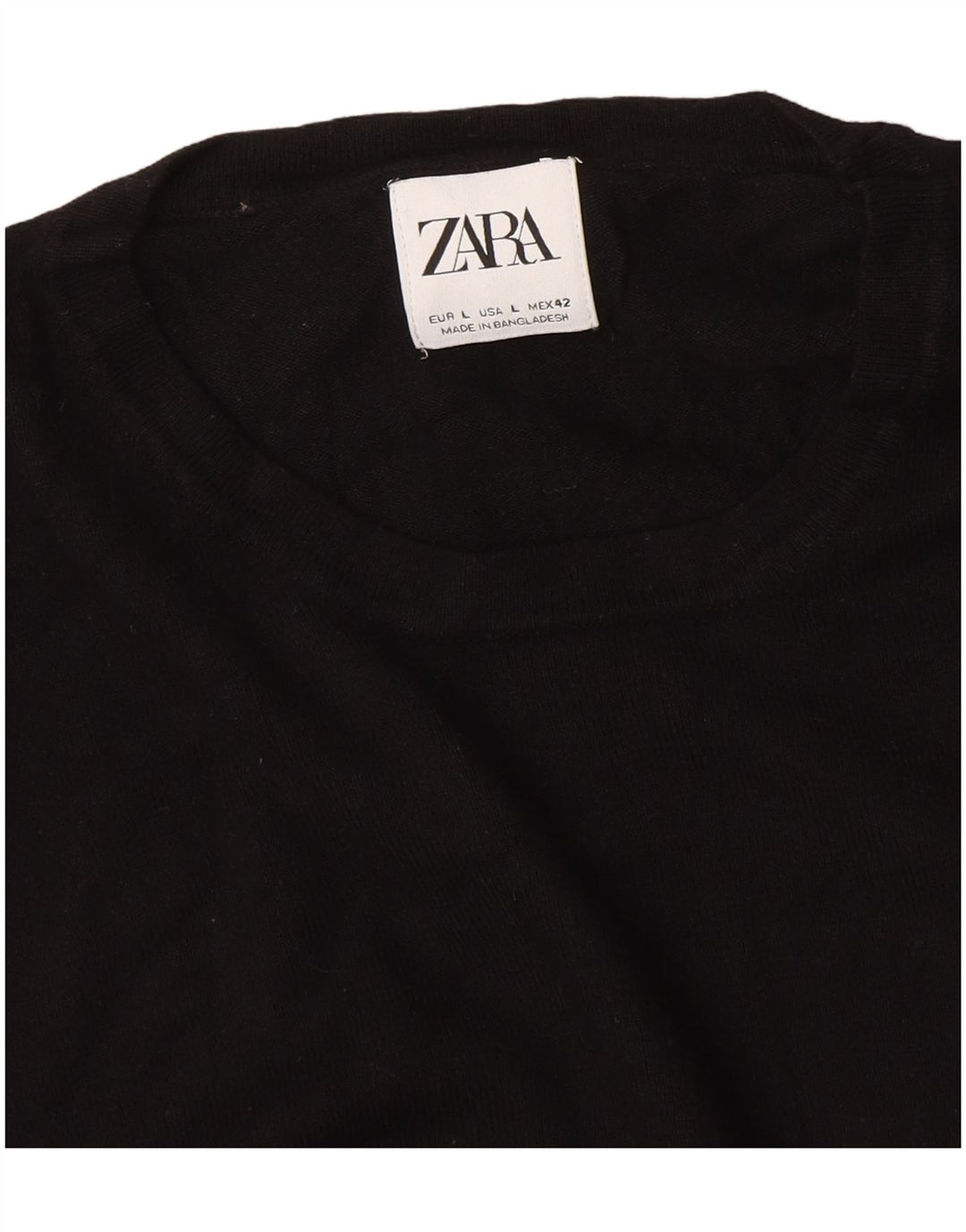 Zara Dame Jumper Sweater UK 14 Stor Sort