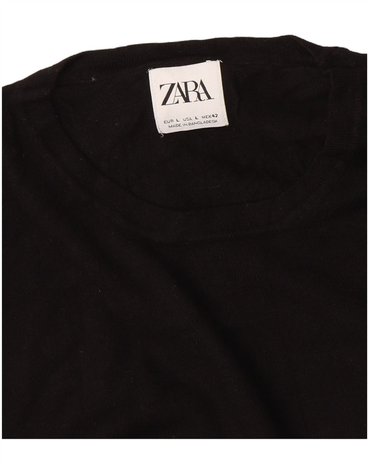Zara Dame Jumper Sweater UK 14 Stor Sort