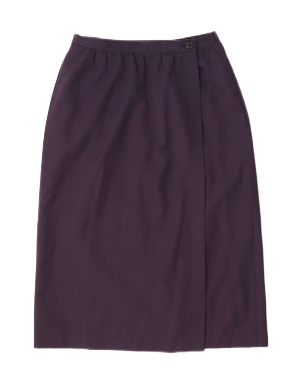 Valentino Kvinder Højtalje Wrap Nederdel IT 42 Medium W24 Navy Blue