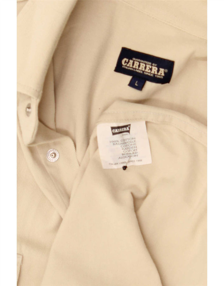 Carrera Herreskjorte Stor Beige Bomuld