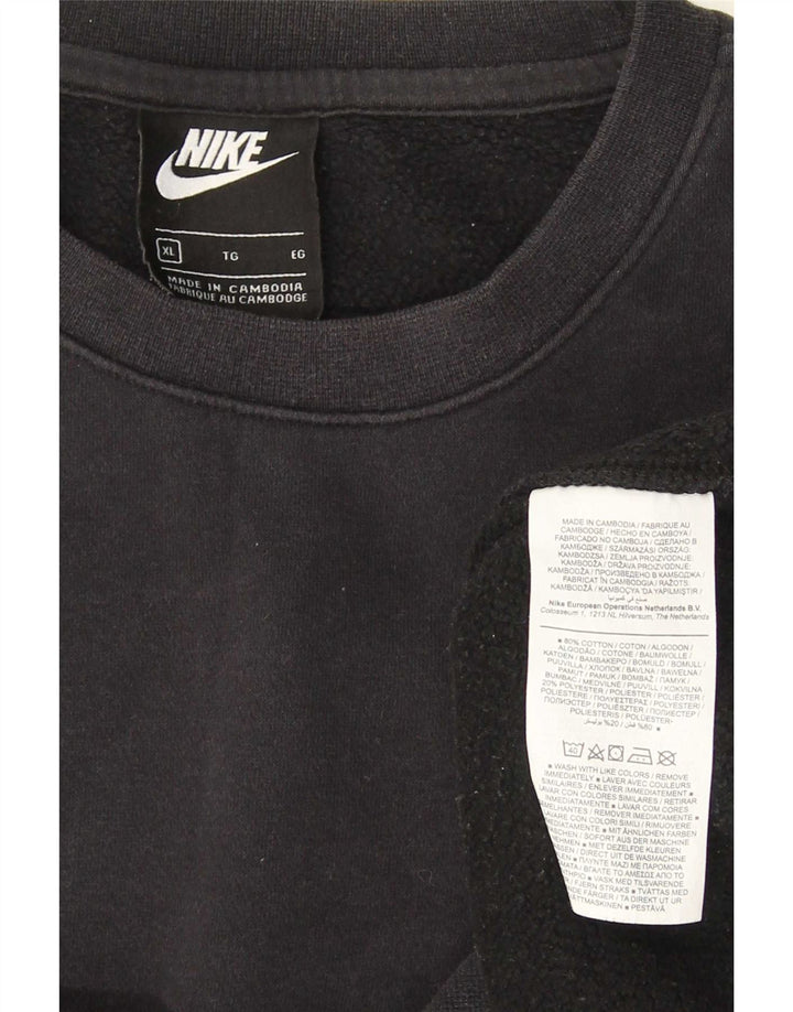 Nike Sweatshirt Jumper XL til mænd, sort bomuld