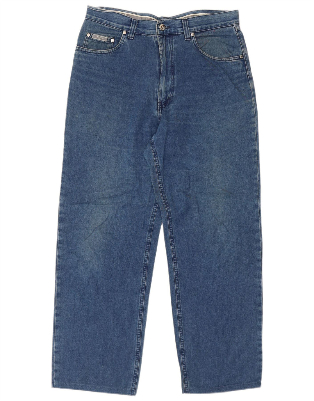 Hugo Boss Straight Jeans til mænd W34 L28 Blå Bomuld