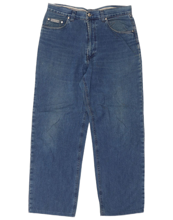 Hugo Boss Straight Jeans til mænd W34 L28 Blå Bomuld