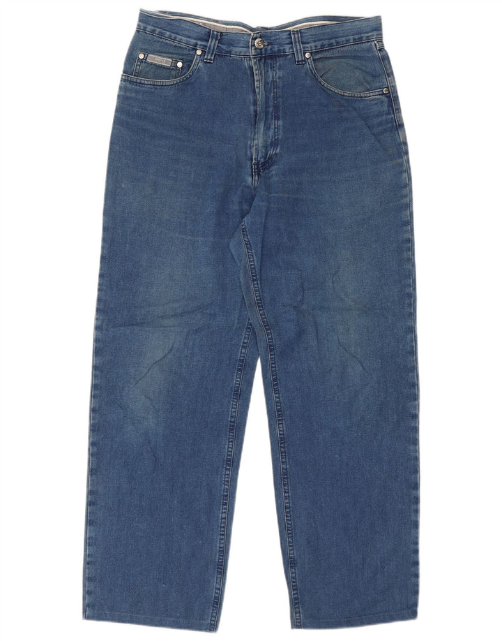 Hugo Boss Straight Jeans til mænd W34 L28 Blå Bomuld