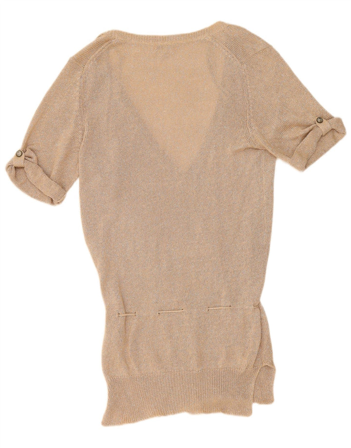 Massimo Dutti Dame Jumper Dress UK 14 Medium Beige Flecked Linen