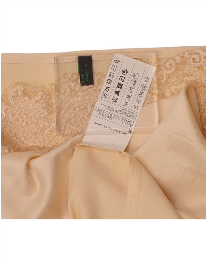 Benetton Dame Cami Top UK 12 Medium Beige Polyester