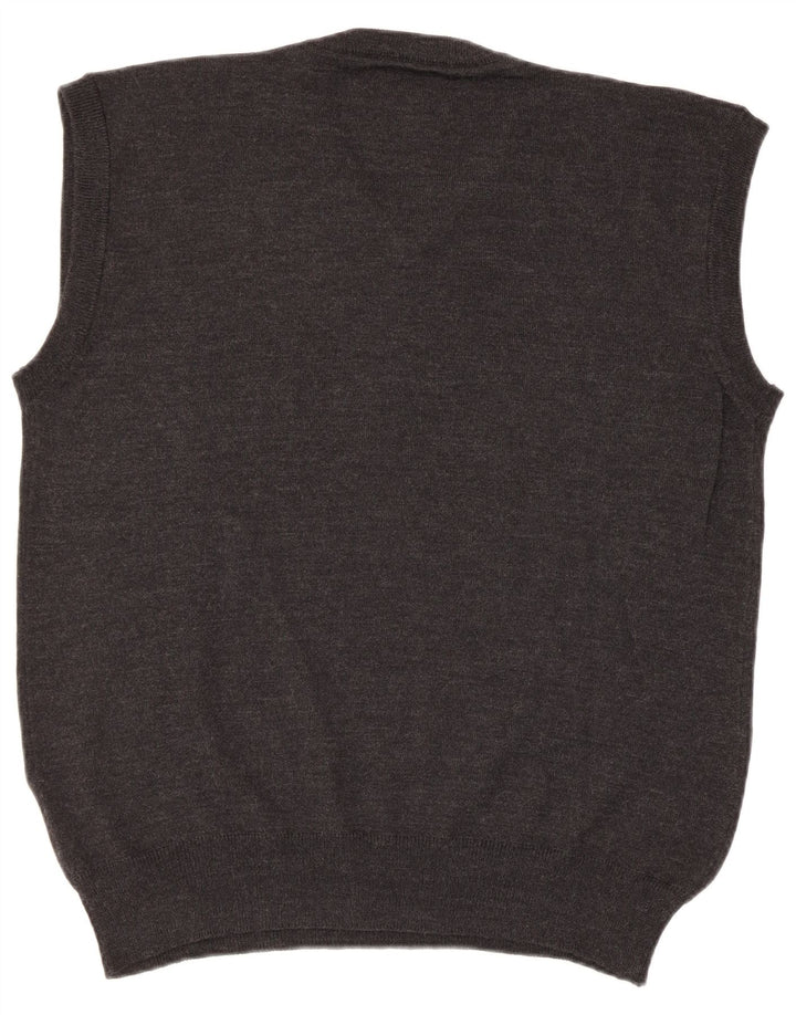 Vintage Herre Vest Tank Top Stor Grå Argyle/Diamant