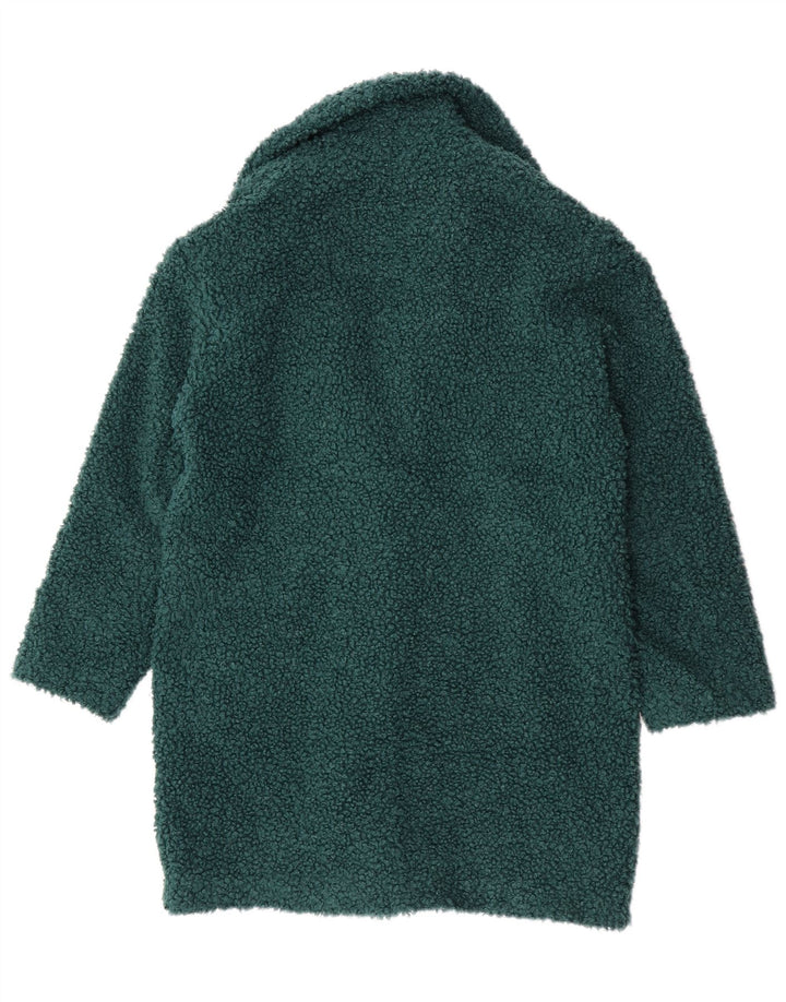 Marks & Spencer Fleeceoverfrakke til kvinder UK 12 Medium Green Polyester