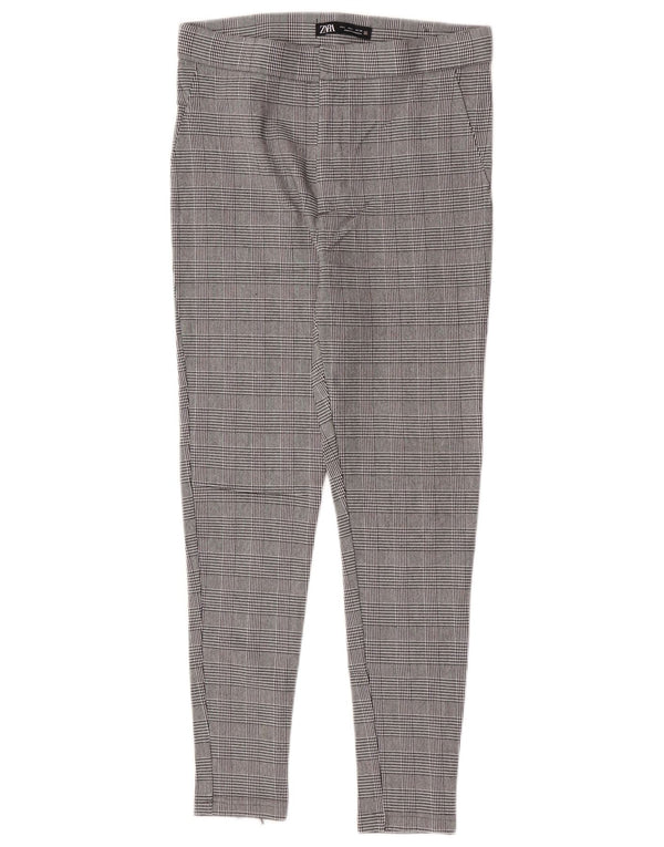 Zara Dame Skinny Chino Bukser Large W30 L27 Grå ternet