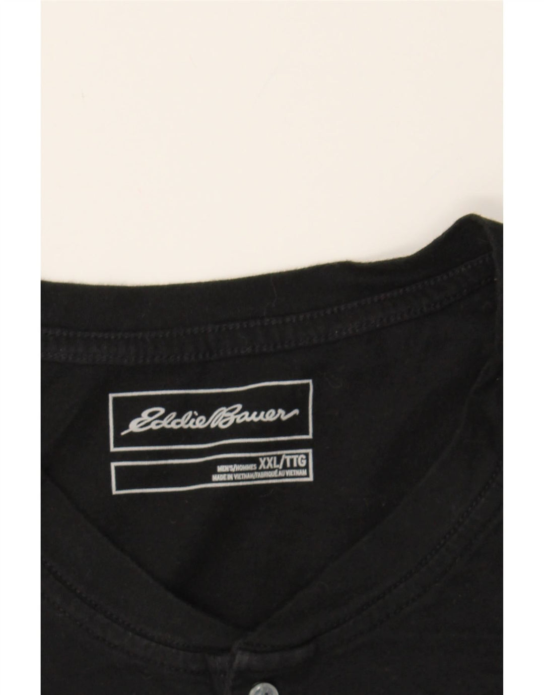 EDDIE BAUER Mens T-Shirt Top 2XL Black Cotton Vintage Eddie Bauer and Second-Hand Eddie Bauer from Messina Hembry 