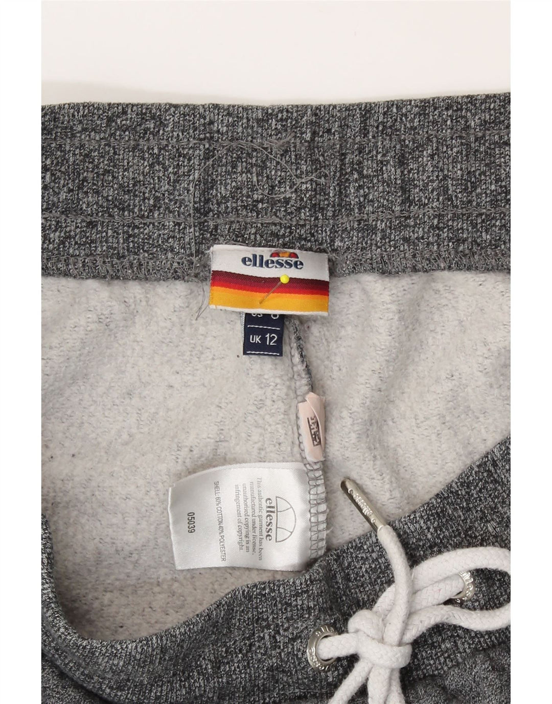 Ellesse Womens træningsdragt Bukser Joggers UK 12 Medium Grey Colourblock