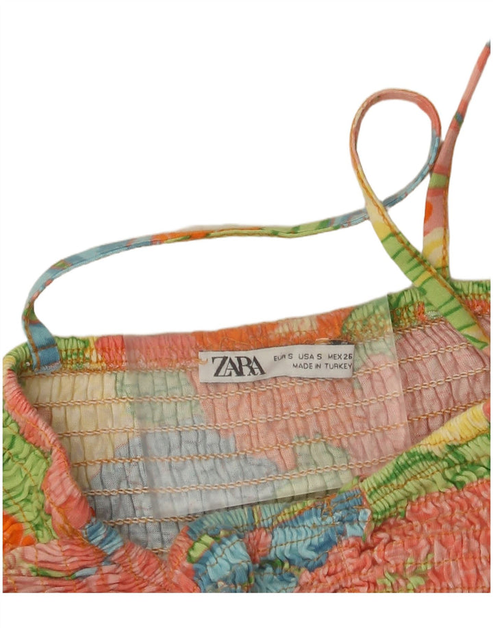 Zara Dame Sundress UK 8 Small Multicolored Floral