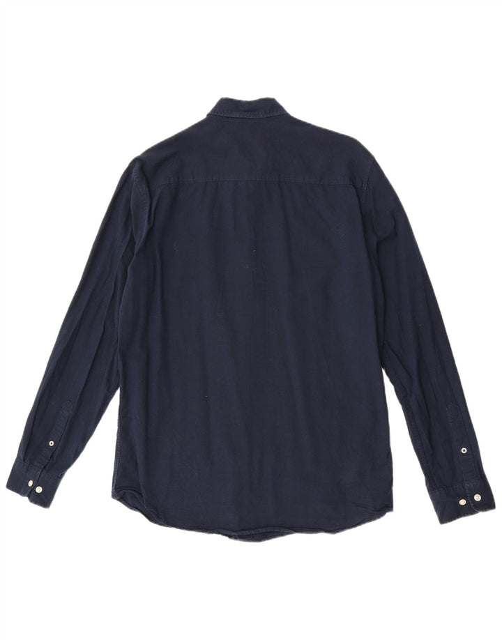 Jack & Jones Mens Slim Fit Shirt Medium Navy Blue Cotton