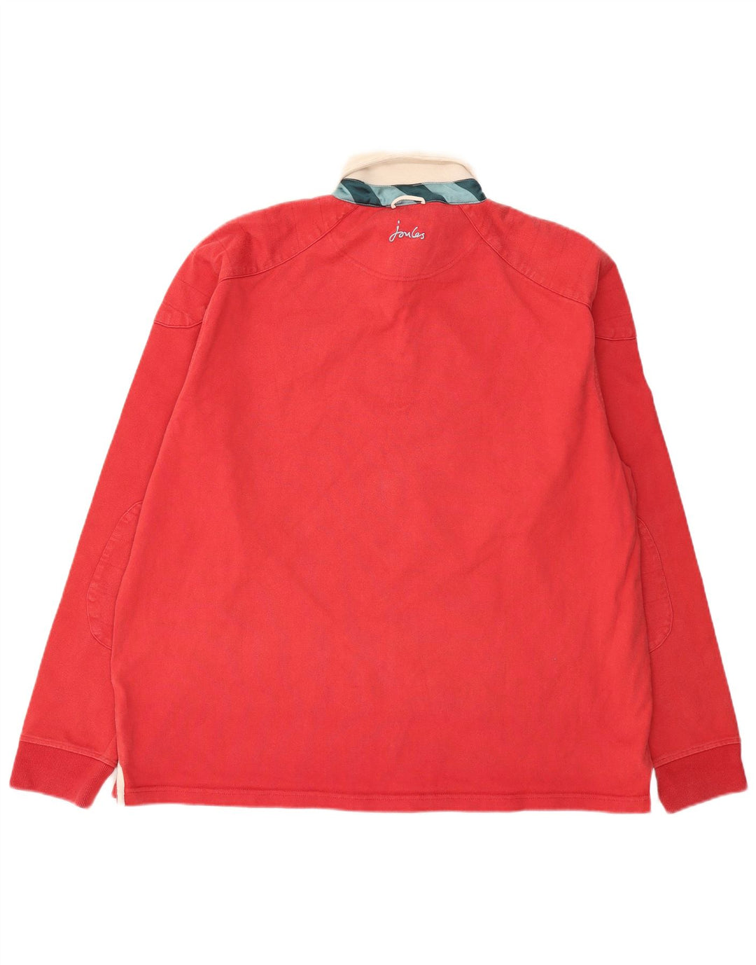 JOULES Langærmet Rugby Polo Shirt til mænd 2XL Rød Colourblock Bomuld