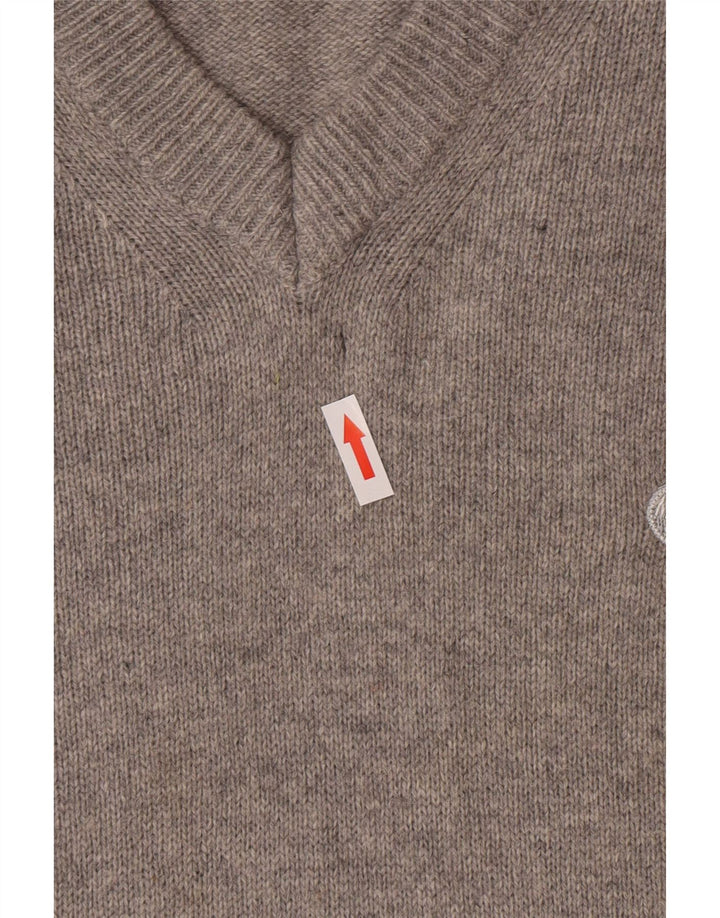 Murphy & Nye Herre V-hals sweater Stor grå uld