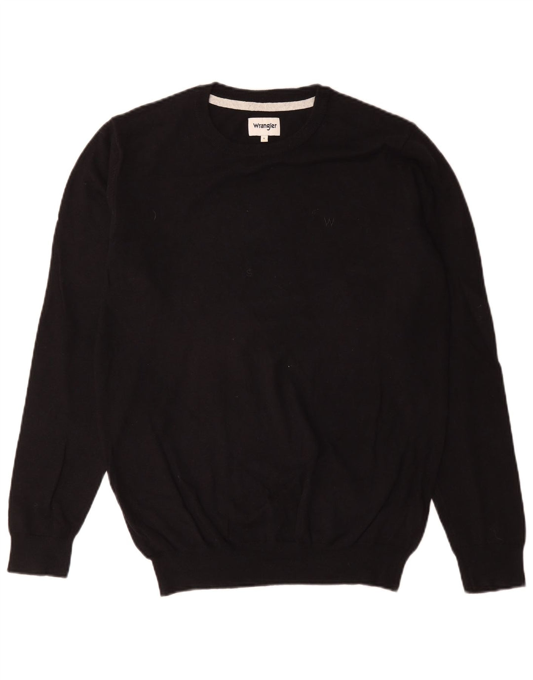 Wrangler Herre Crew Neck Jumper Sweater Stor sort bomuld