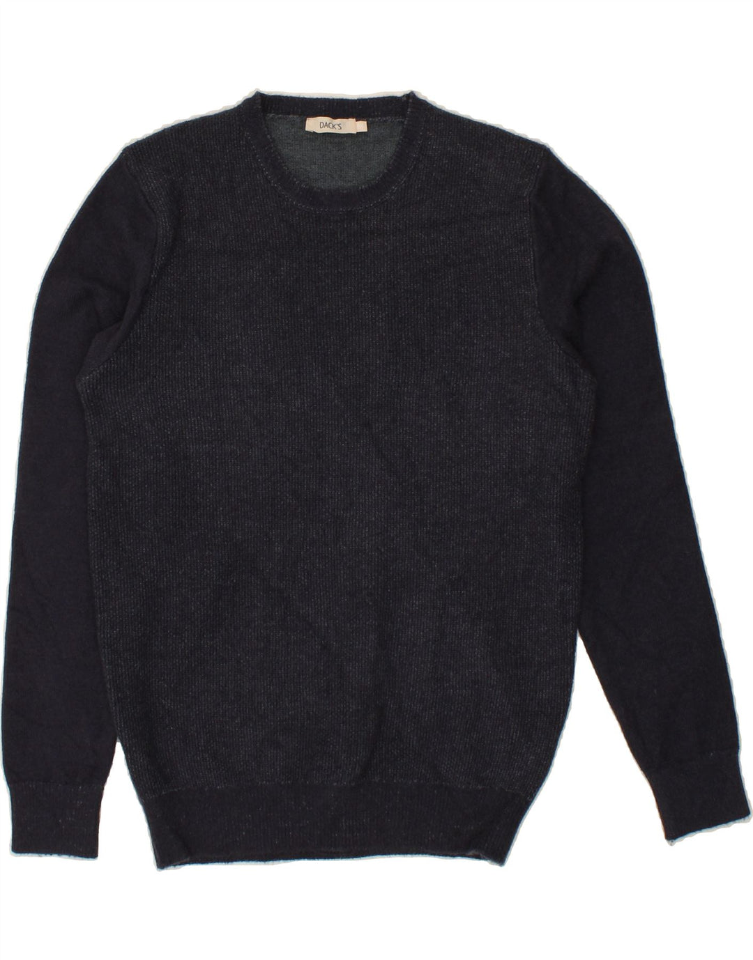 DACK'S Mens Crew Neck Jumper Sweater Medium Navy Blue Viscose Vintage Dack's and Second-Hand Dack's from Messina Hembry 
