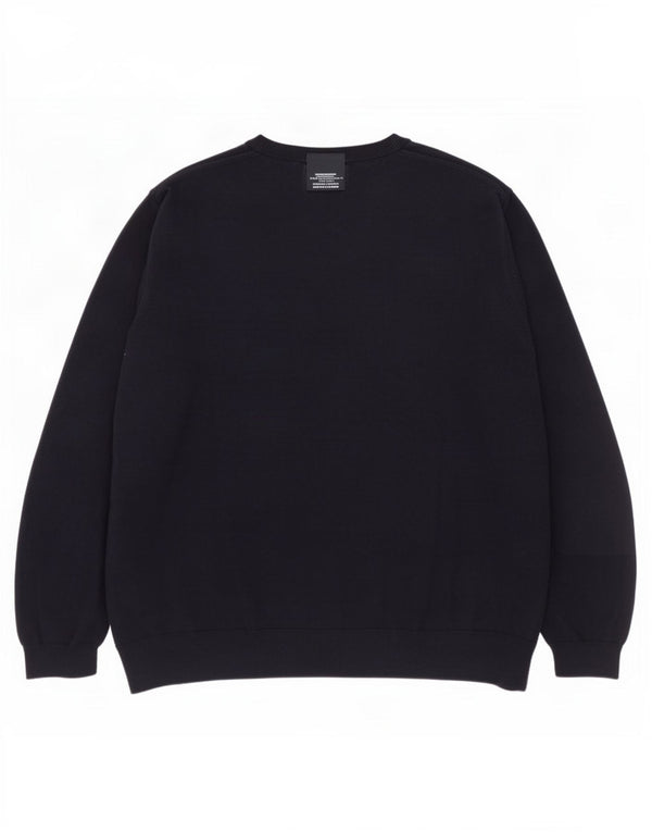 Marks & Spencer Mens V-Neck Jumper Sweater 3XL Navy Blue Cotton
