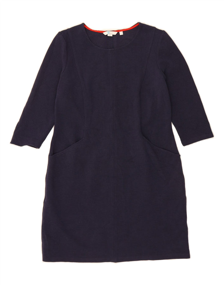 BODEN Womens 3/4 Sleeve Jumper Dress UK 12 Medium  Navy Blue Vintage Boden and Second-Hand Boden from Messina Hembry 