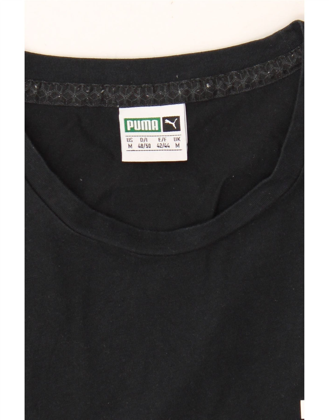 PUMA Mens Graphic T-Shirt Top Medium Black Vintage Puma and Second-Hand Puma from Messina Hembry 